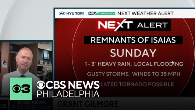 How remnants of Isaias will affect Philadelphia area on Sunday | NEXT Weather