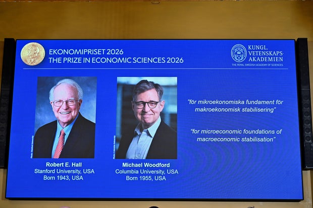 Robert E. Hall and Michael Woodford win 2026 Nobel economics prize