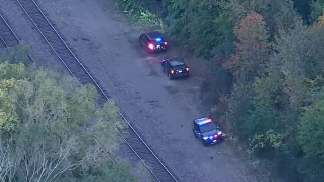 Police car and crime scene tape 