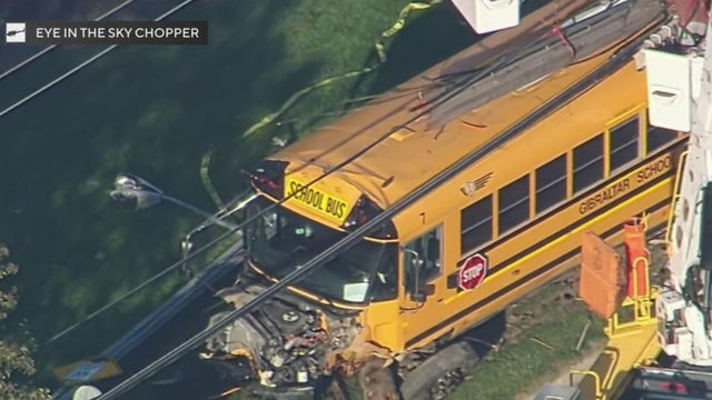 School bus collides with pickup in Brownstown Township