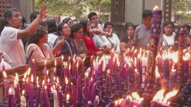 Worshippers say special prayers for Pope Leo's health