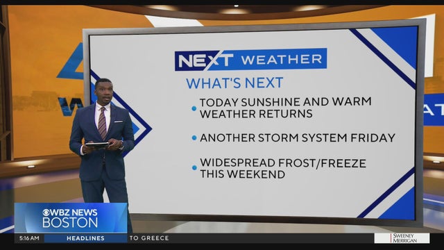 Next Weather: WBZ morning forecast for Oct. 14, 2026