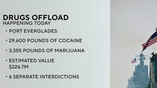 Drugs worth whopping $226.7 million to be offloaded by Coast Guard at Port Everglades