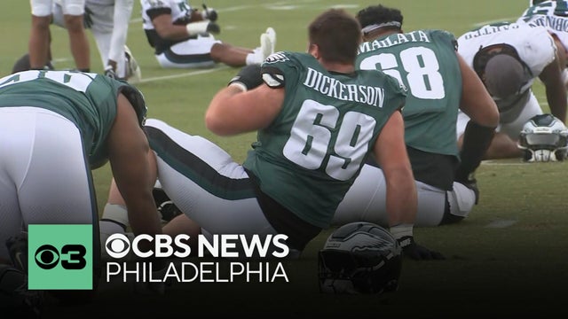 Injured Landon Dickerson returns to Eagles practice