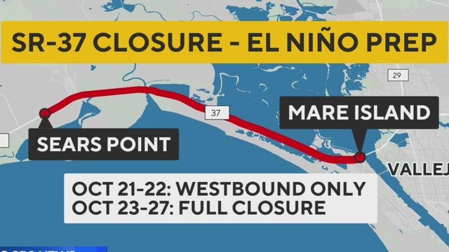 Caltrans shutting down part of Highway 37 for El Ni&ntilde;o preparation work