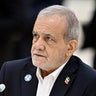 Iranian President Masoud Pezeshkian attends a meeting of the Commonwealth of Independent States in Turkmenbashi, Turkmenistan, Oct. 9, 2026, in this pool photograph distributed by the Russian state agency Sputnik. 