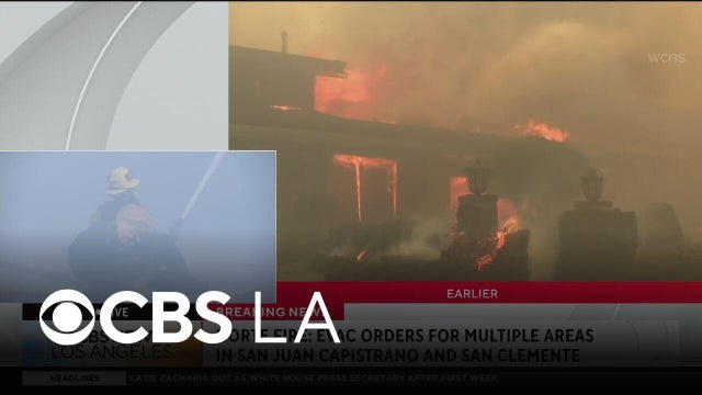 Michele Gile reports on the Norte Fire from Via la Mirada in San Juan Capistrano