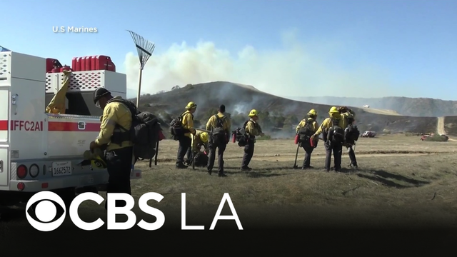 Firefighters making progress on 3,100-acre Henderson Fire on Camp Pendleton