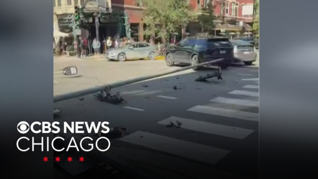 Light pole falls, nearly hits car in Lincoln Park