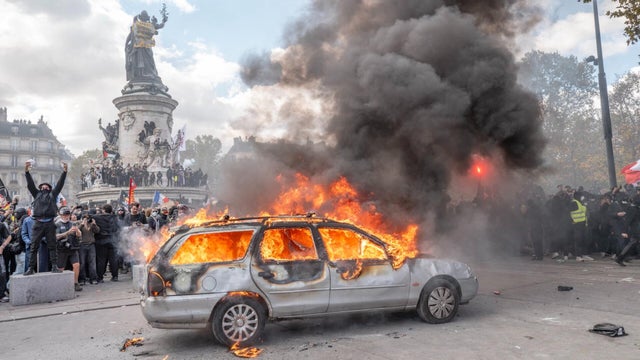 Turmoil in France as protests rage on