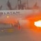 Plane engine shoots flames before takeoff from Lima, Peru