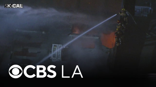 Fire damages downtown Los Angeles commercial businesses