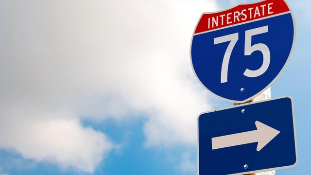 Interstate 75 Road Sign 