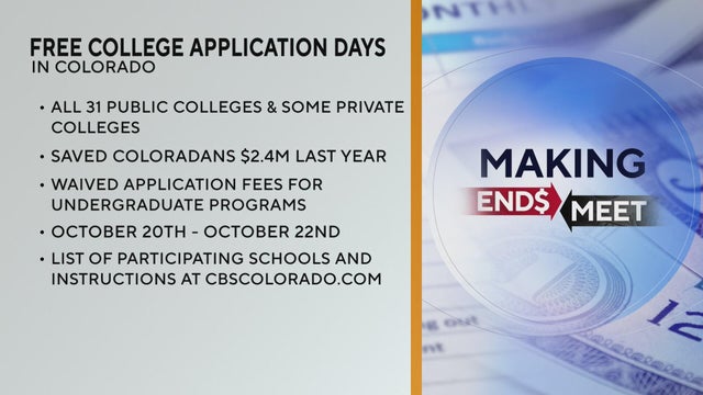 Colorado students encouraged to take advantage of free college application days