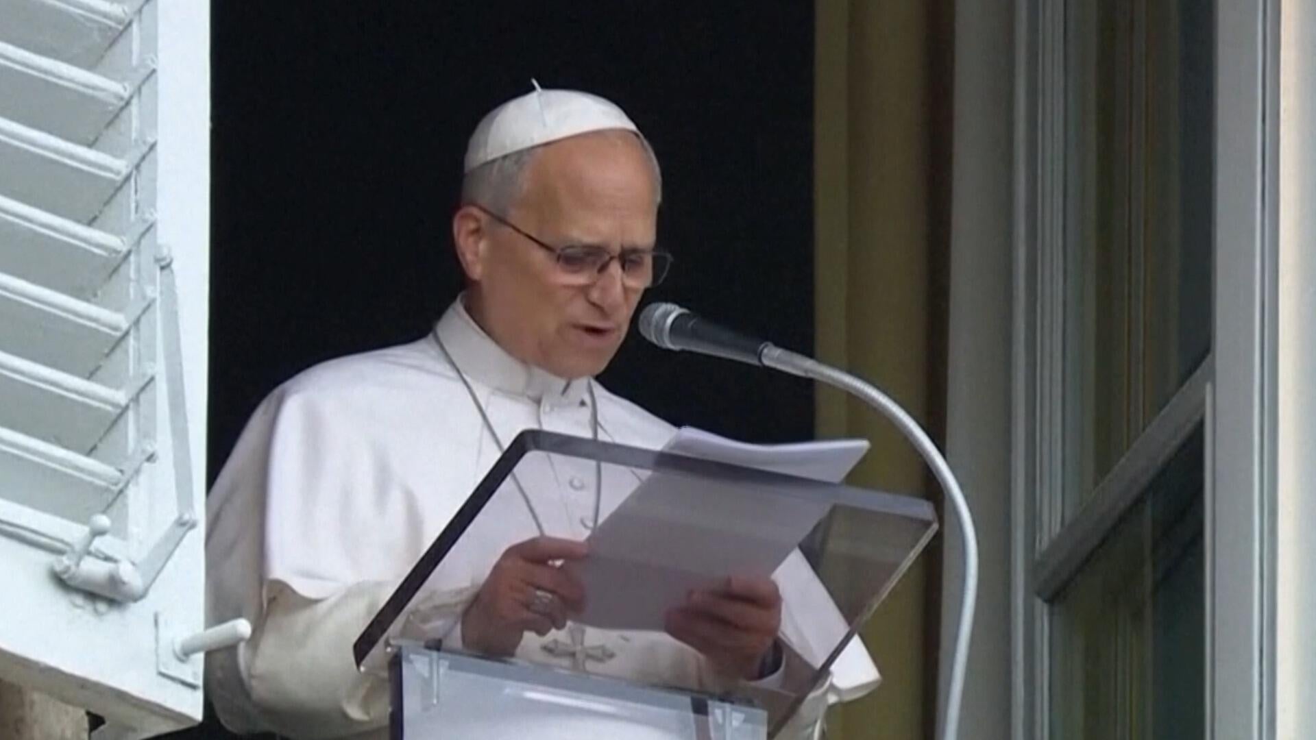 Pope Leo leads Sunday prayer days after returning from cancer surgery