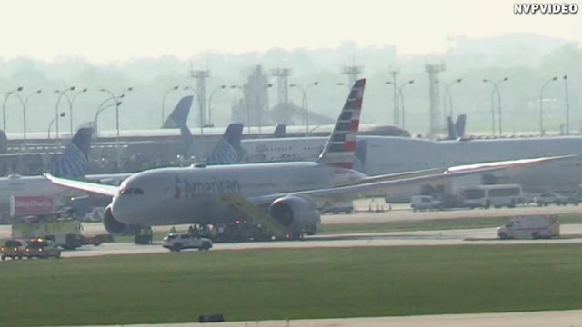 Brake issue on American Airlines jet