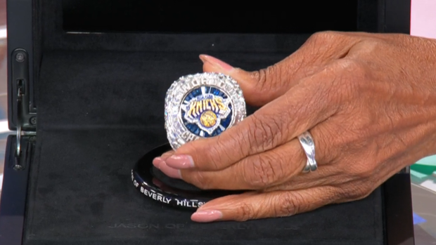 The New York Knicks NBA championship ring. CBS News