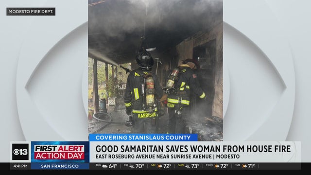 Good Samaritan saves woman from Modesto house fire