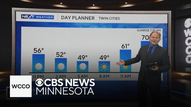 No rain in sight for Minnesota, but several days in the 70s on the way