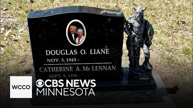 Thief steals Vikings statue from Minnesota couple's tombstone