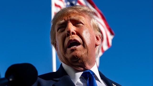 Trump campaigning in ruby red area of Iowa