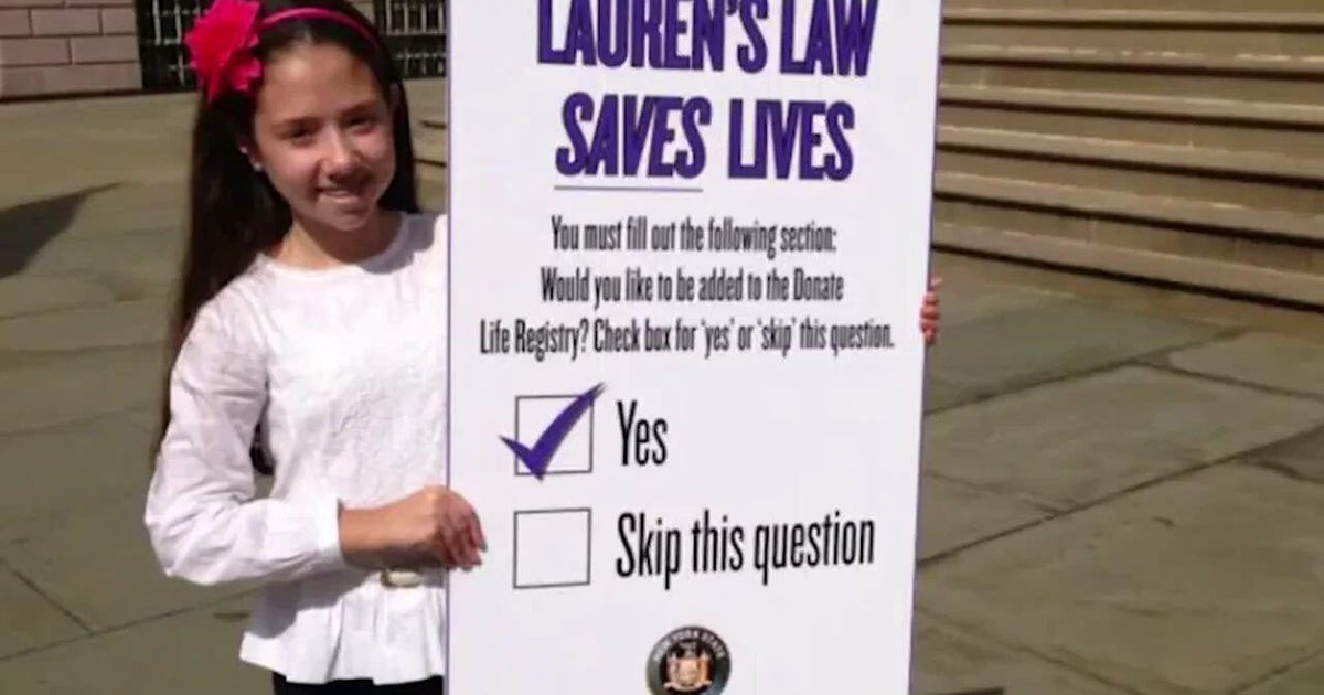 cbsnews.com - Tony  Aiello - Rockland County's Lauren Shields honored with proposed federal legislation designed to expand organ donations