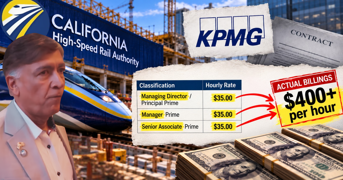 Did High-Speed Rail help consultants "manipulate" a bid to win a lucrative contract?
