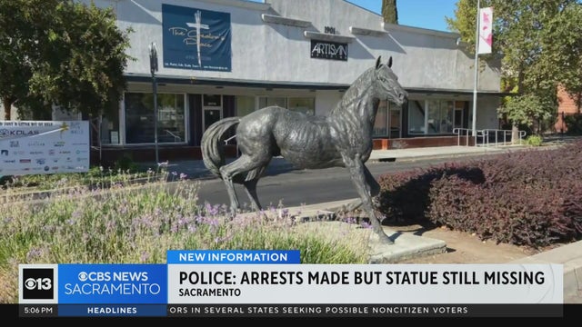 2 arrested in connection to stolen bronze horse statue, Sacramento police say