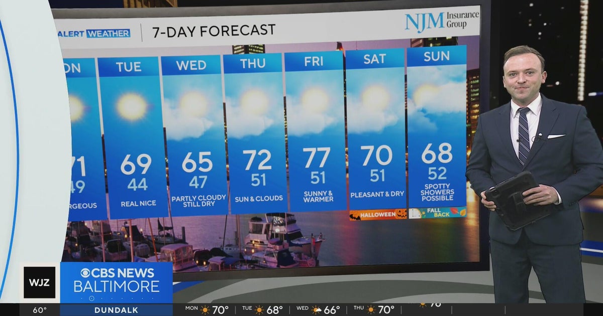 More nice, fall weather to start Maryland's workweek - CBS Baltimore