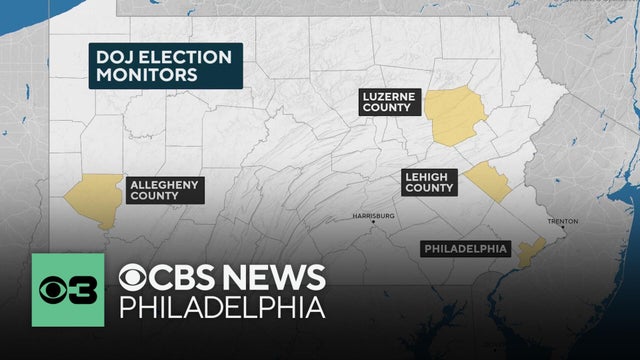 Trump's DOJ plans to send election monitors to Philadelphia, 3 other counties