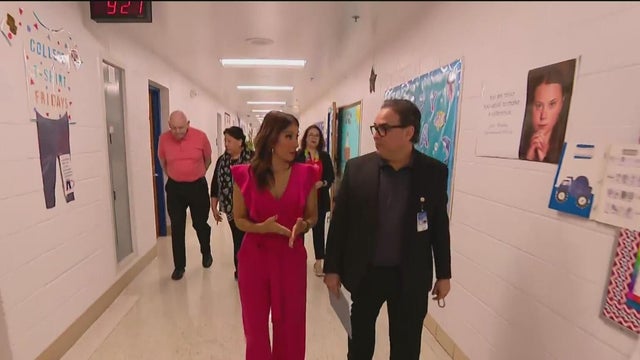 CBS News Texas meteorologist serves as principal for a day at Dallas school