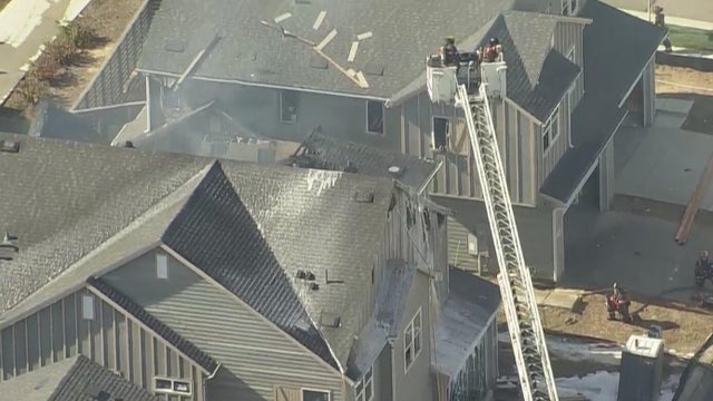 Firefighters rush to burning duplex under construction in Loveland