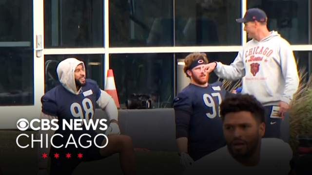 3 things learned at Halas Hall: Sweat returns to practice, injury updates, Roush in for Kmet