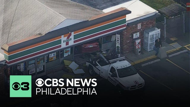 Driver loses control of stolen car, crashes into Bensalem, Pennsylvania, 7-Eleven, police say