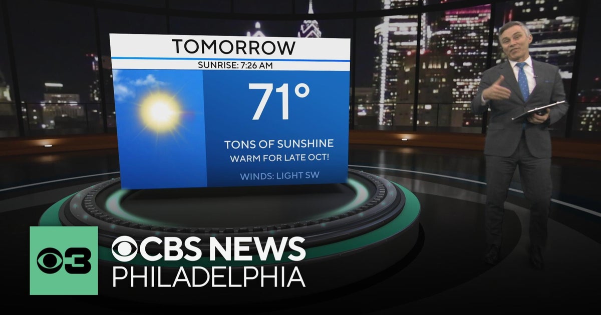 More sunshine Thursday in Philadelphia, Halloween weather outlook ...