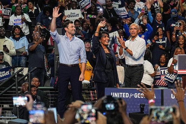 Former President Obama Campaigns With Georgia Democrats