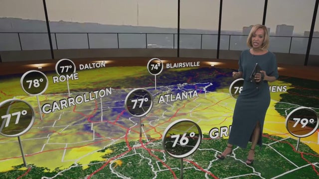 Humidity and heat rising with rain on the way to Georgia