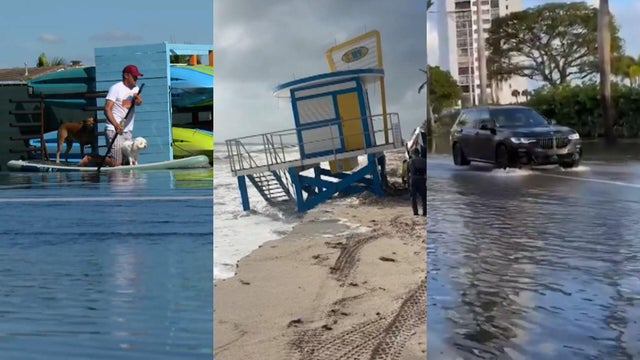 Videos show king tides flooding
