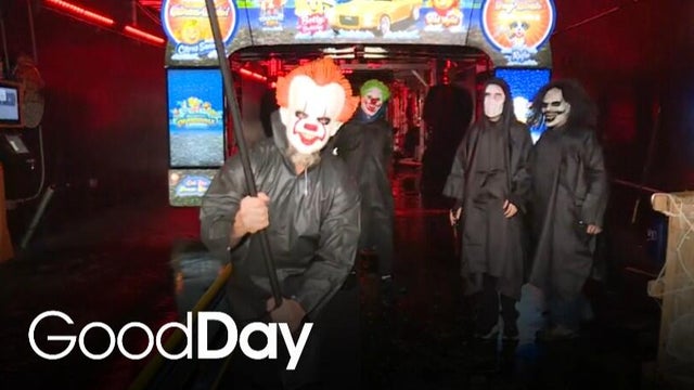 Halloween fun at a Haunted Car Wash!