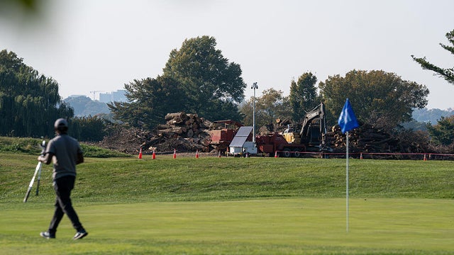 Golfers play at East Potomac Golf Course in Washington, D.C., on Oct. 27, 2026. 