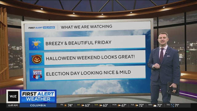 Beautiful Friday in Maryland and a great Halloween weather forecast