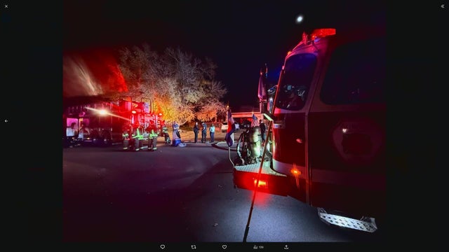 Firefighters rush to burning home near Tower and Jewell off Fundy Way in Aurora