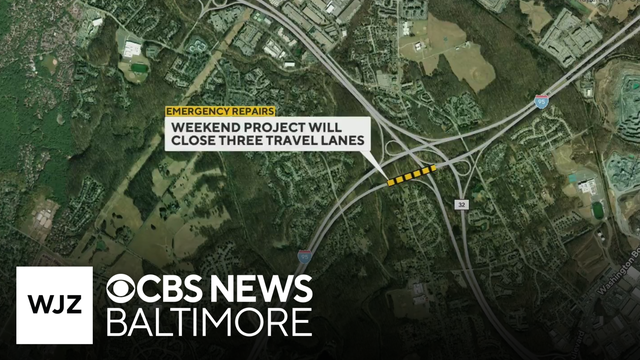Three lanes of I-95 to close starting Friday night in Maryland