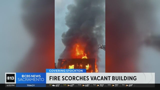 Residents frustrated after fire torches vacant Stockton building